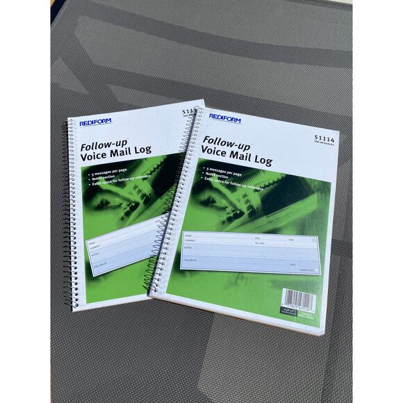 Rediform Voice Mail Log Book 51114 — 500 Messages - Picture 1 of 3